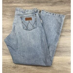 Wrangler Retro Jeans Men's 38 X 30 Blue Relaxed Boot Western Denim Cowboy Rodeo